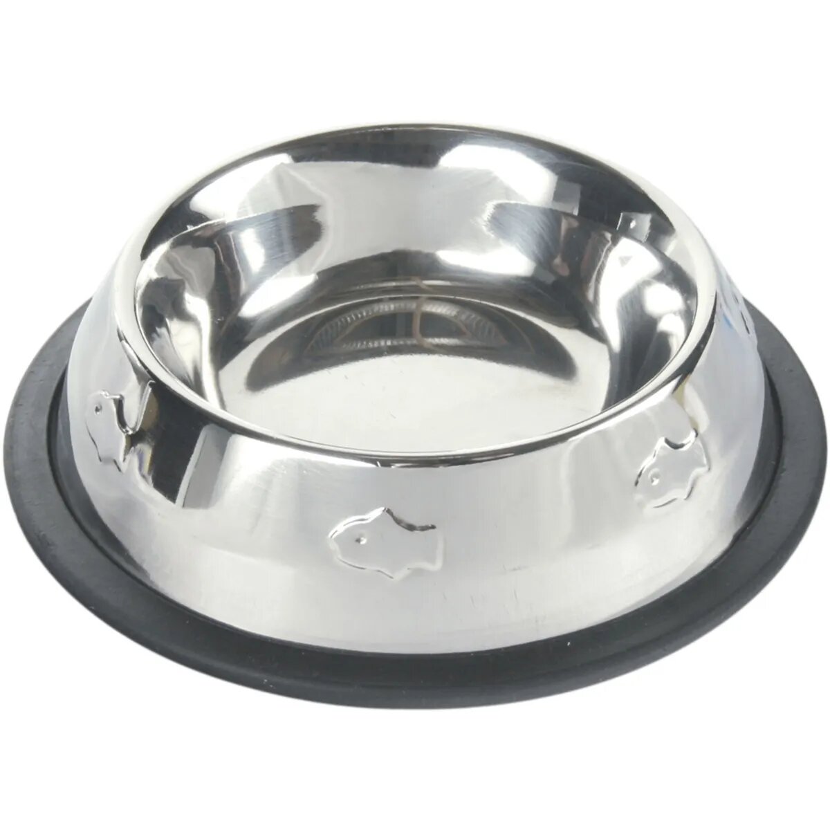 Trixie castron pisici rotund antiderapant inox argintiu 0.2l ⌀15cm