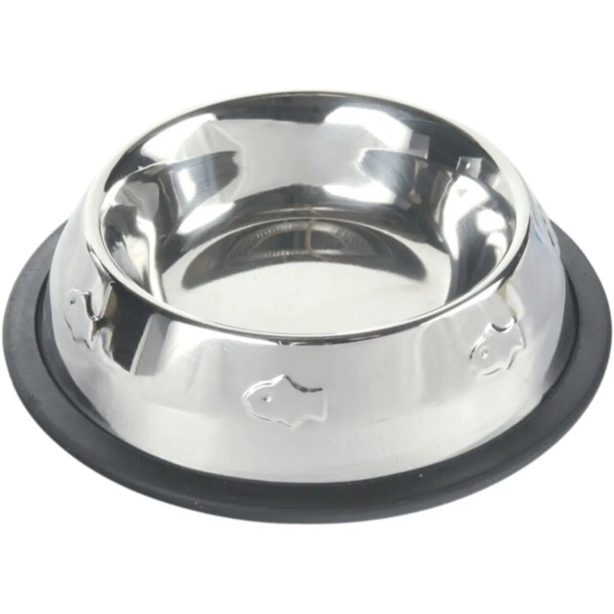 Trixie castron pisici rotund antiderapant inox argintiu 0.2l ⌀15cm