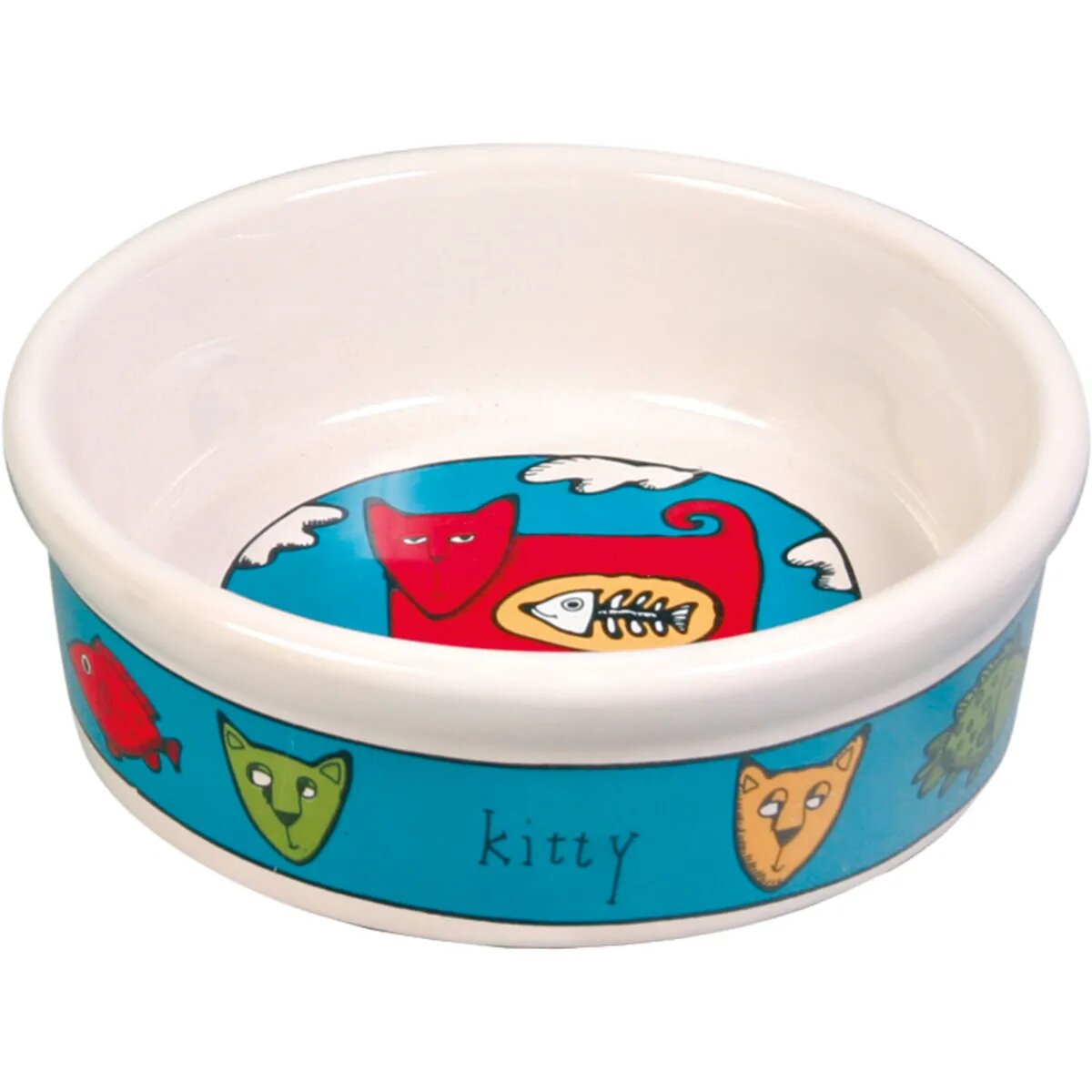 Trixie Cat Party castron pisici rotund ceramică diverse culori XS-S(0.2l ⌀12cm)