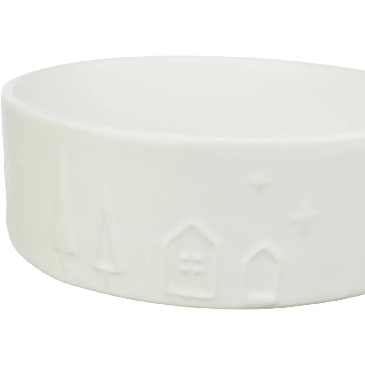 Trixie Christmas castron câini rotund ceramică alb 0.3l ⌀12cm