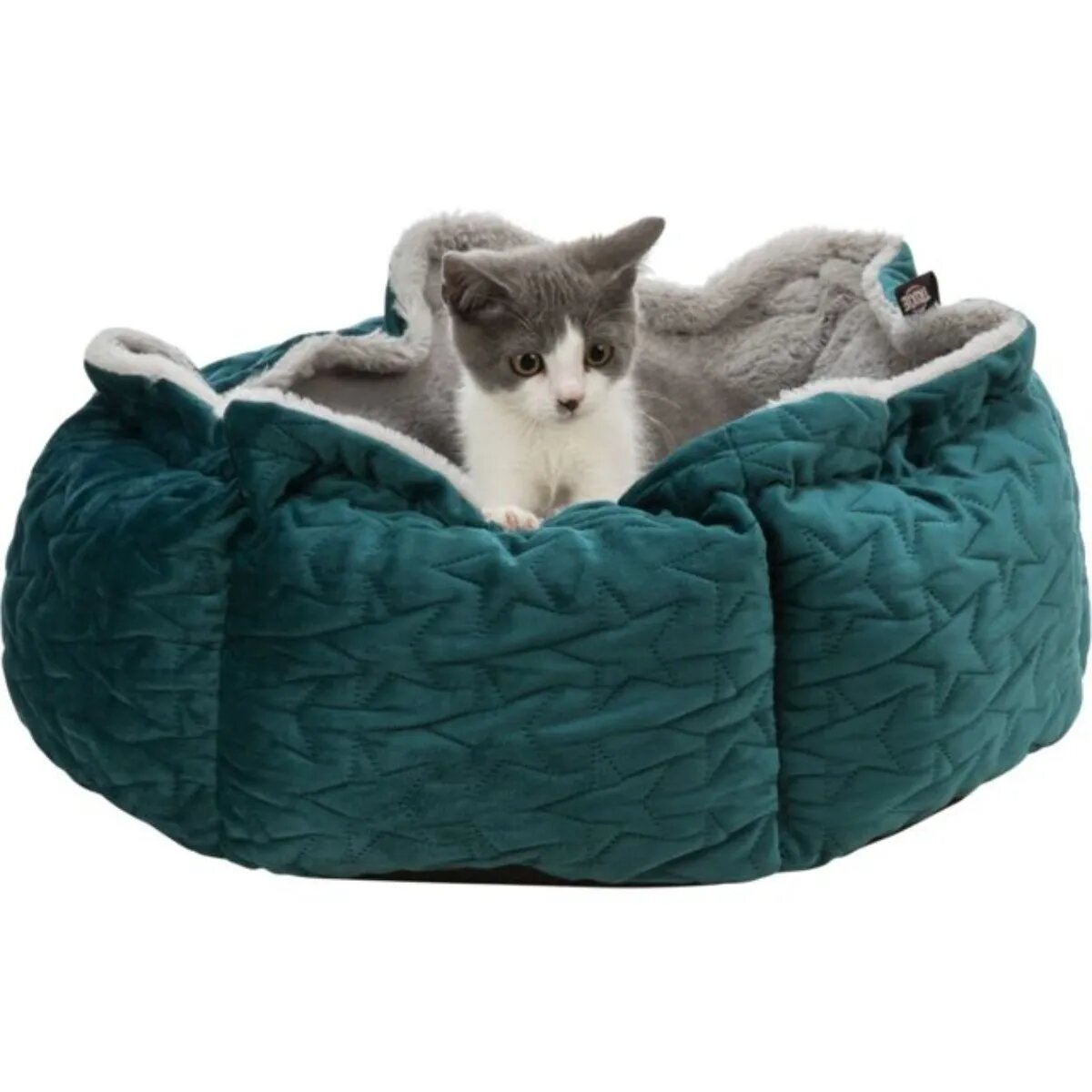 Trixie Christmas Estelle pat rotund câini și pisici XS poliester verde și gri ⌀50 cm