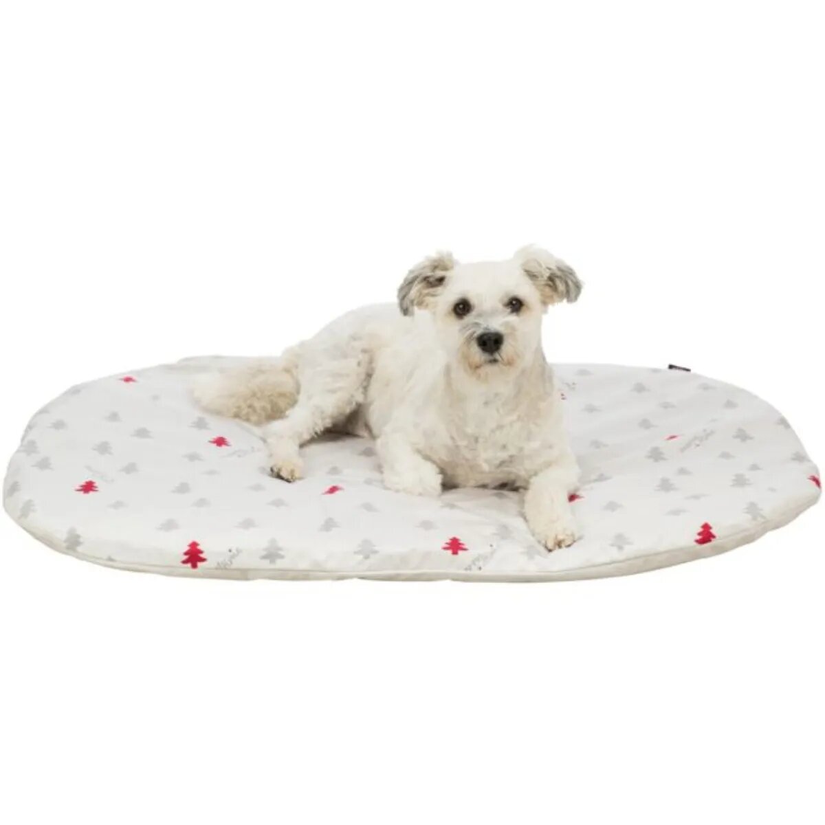 Trixie Christmas Nivia pernă oval câini XS-M poliester antiderapant alb 70 x 47 cm