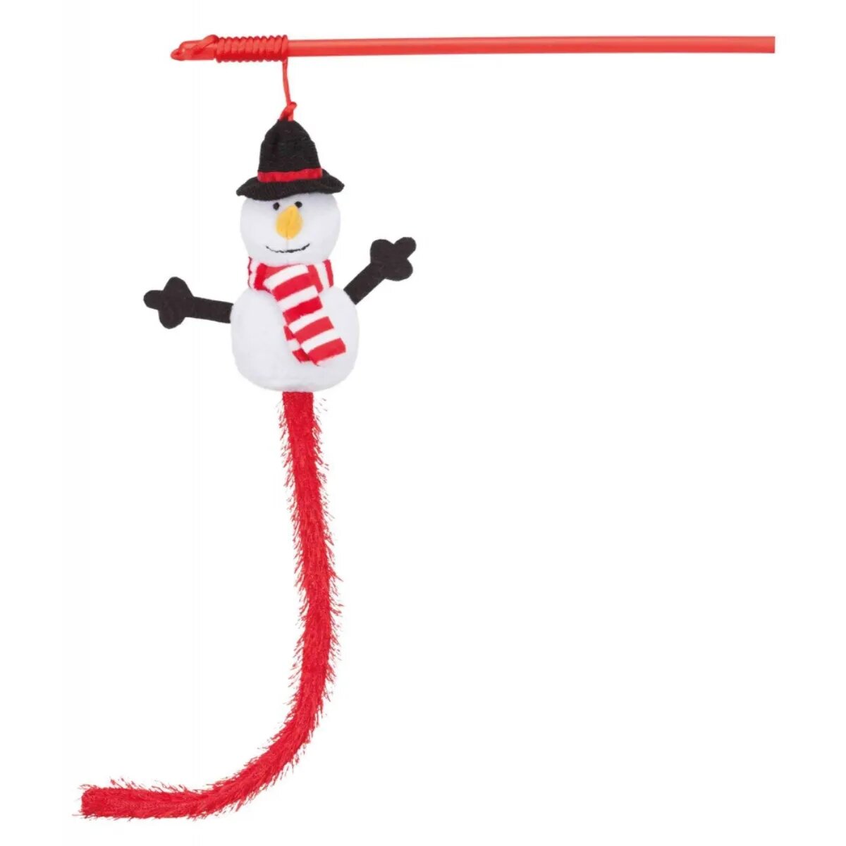 Trixie Christmas Om de Zapada jucărie undiță pisici activități fizice plastic alb și roșu 31cm