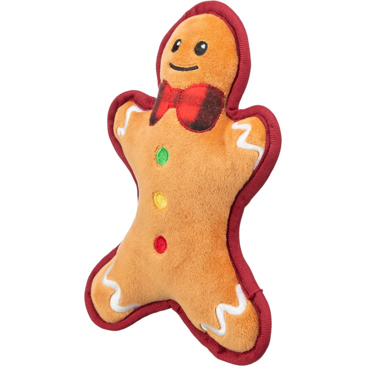 Trixie Christmas Omulet de Turta Dulce jucărie de pluș câini pluș Christmas Omulet de Turta Dulce jucărie de pluș câini XS-XL pluș maro și roșu 22cm