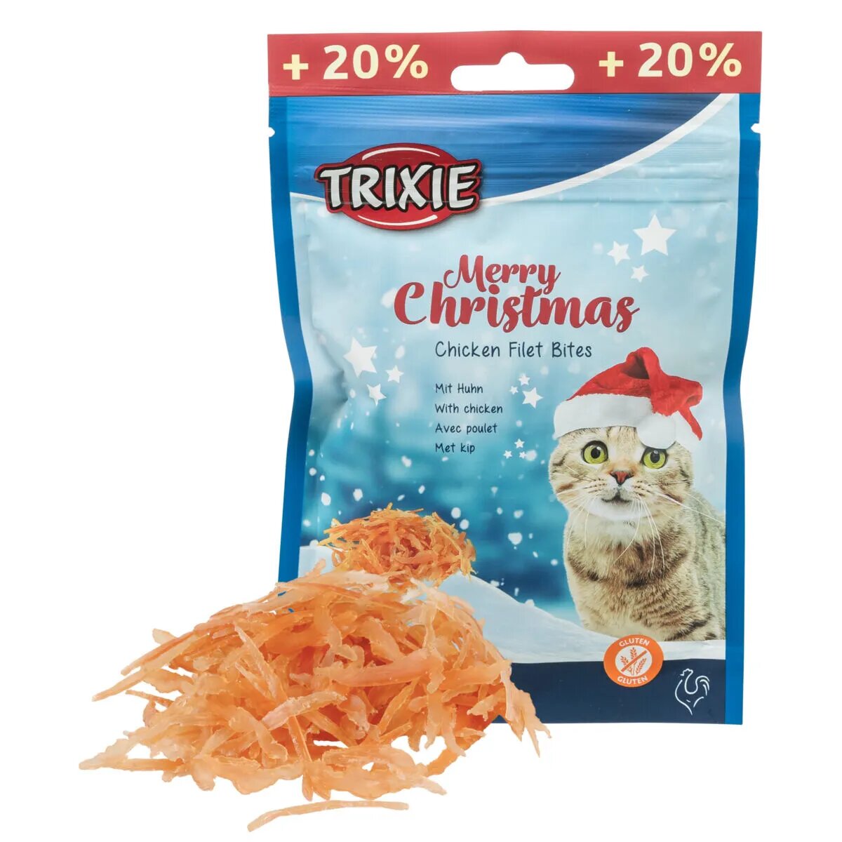 Trixie Christmas Premio Filet Bites Pui punguță recompense pisici 60g