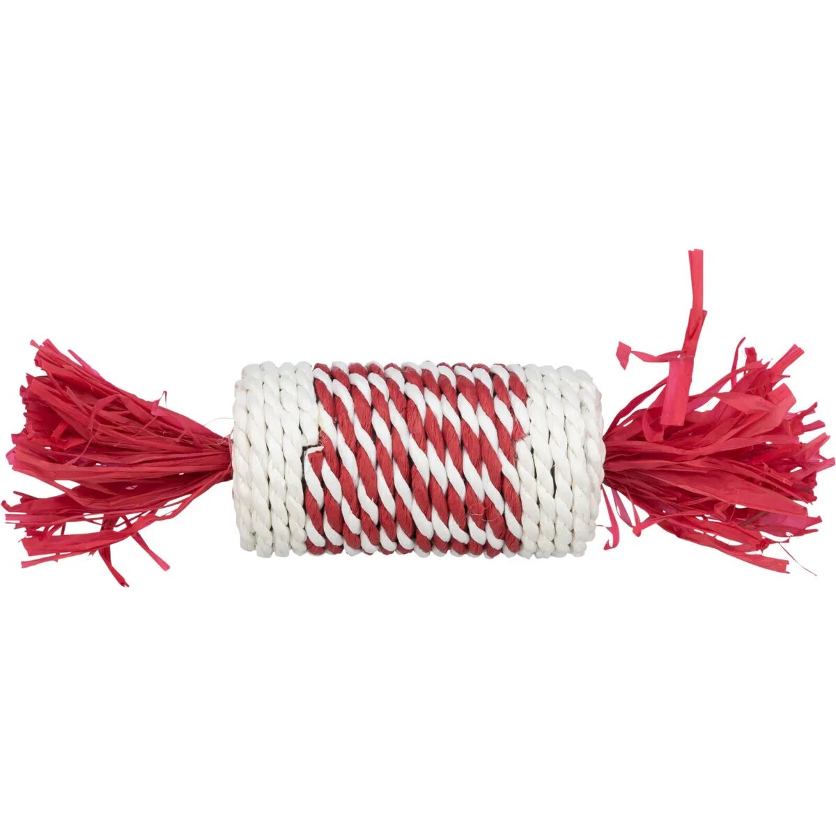 Trixie Christmas Rola Invelita jucărie stimulare pândă pisici activități fizice carton alb și roșu 18cm