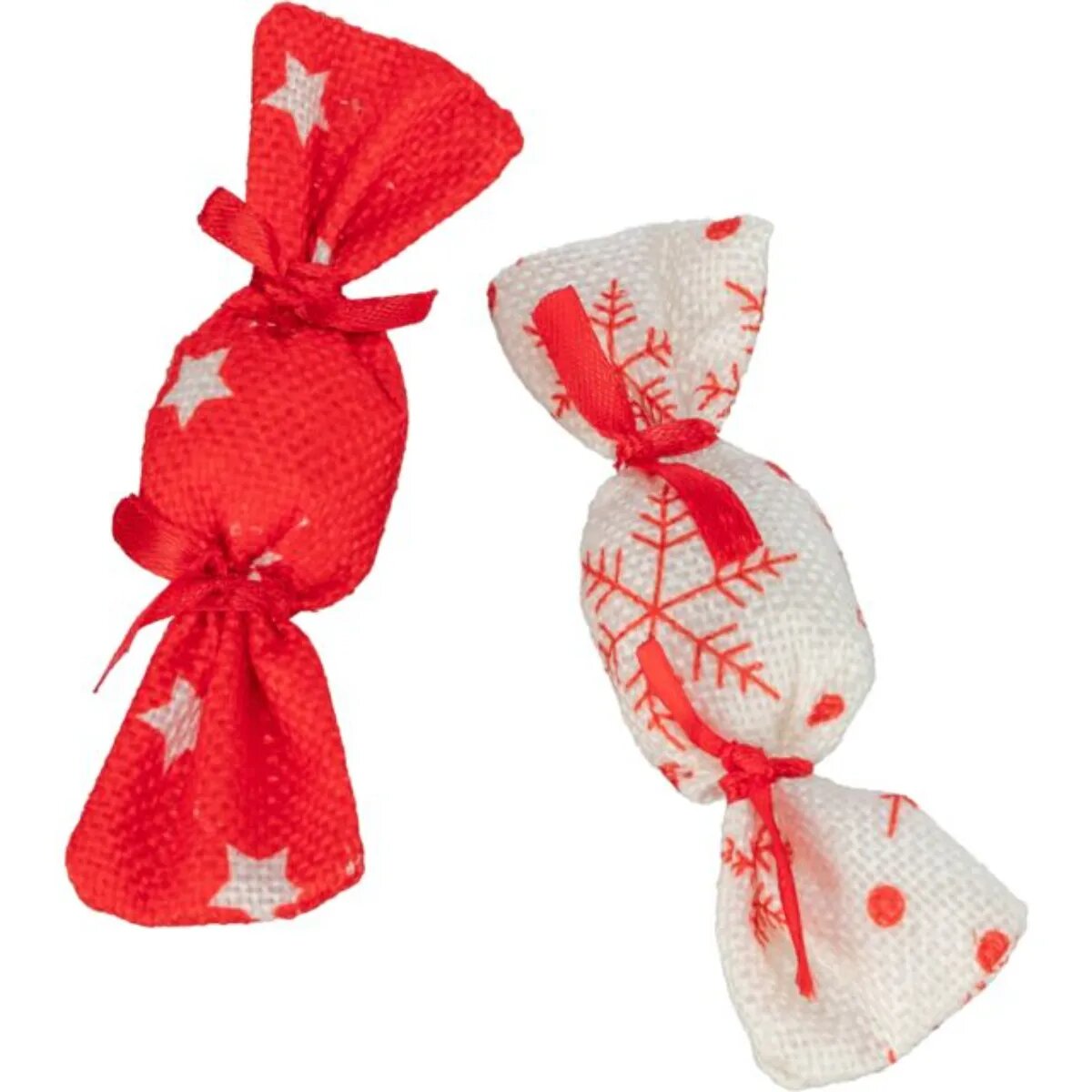 Trixie Christmas Set Bomboane cu foşnet jucărie stimulare pândă pisici cu sunet poliester alb și roșu 11cm