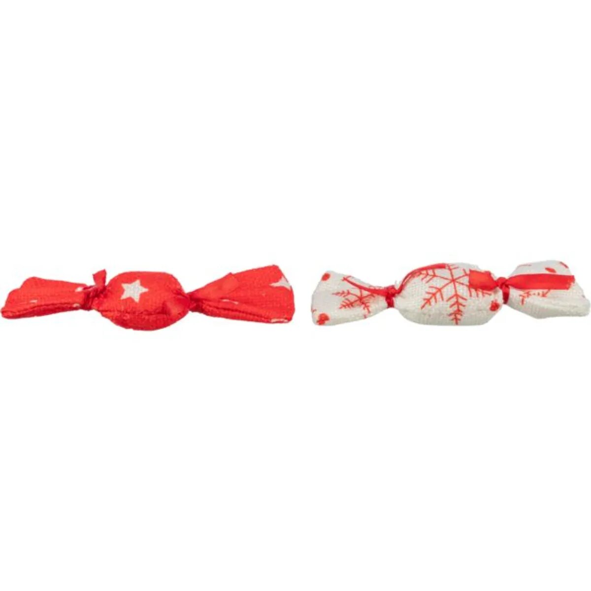 Trixie Christmas Set Bomboane cu foşnet jucărie stimulare pândă pisici cu sunet poliester alb și roșu 11cm
