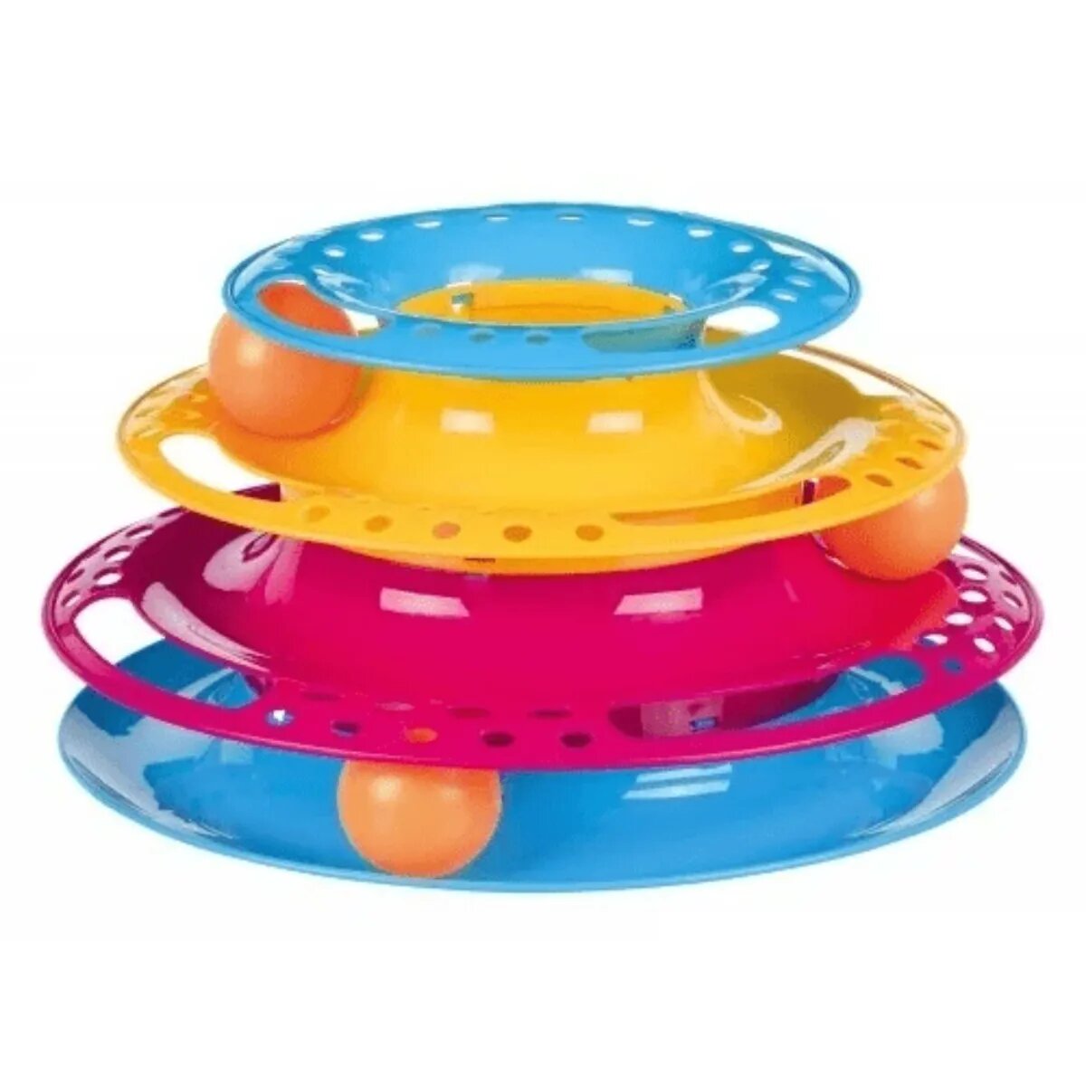 Trixie circuit cu turn jucărie pisici plastic multicolor 25 x 13cm