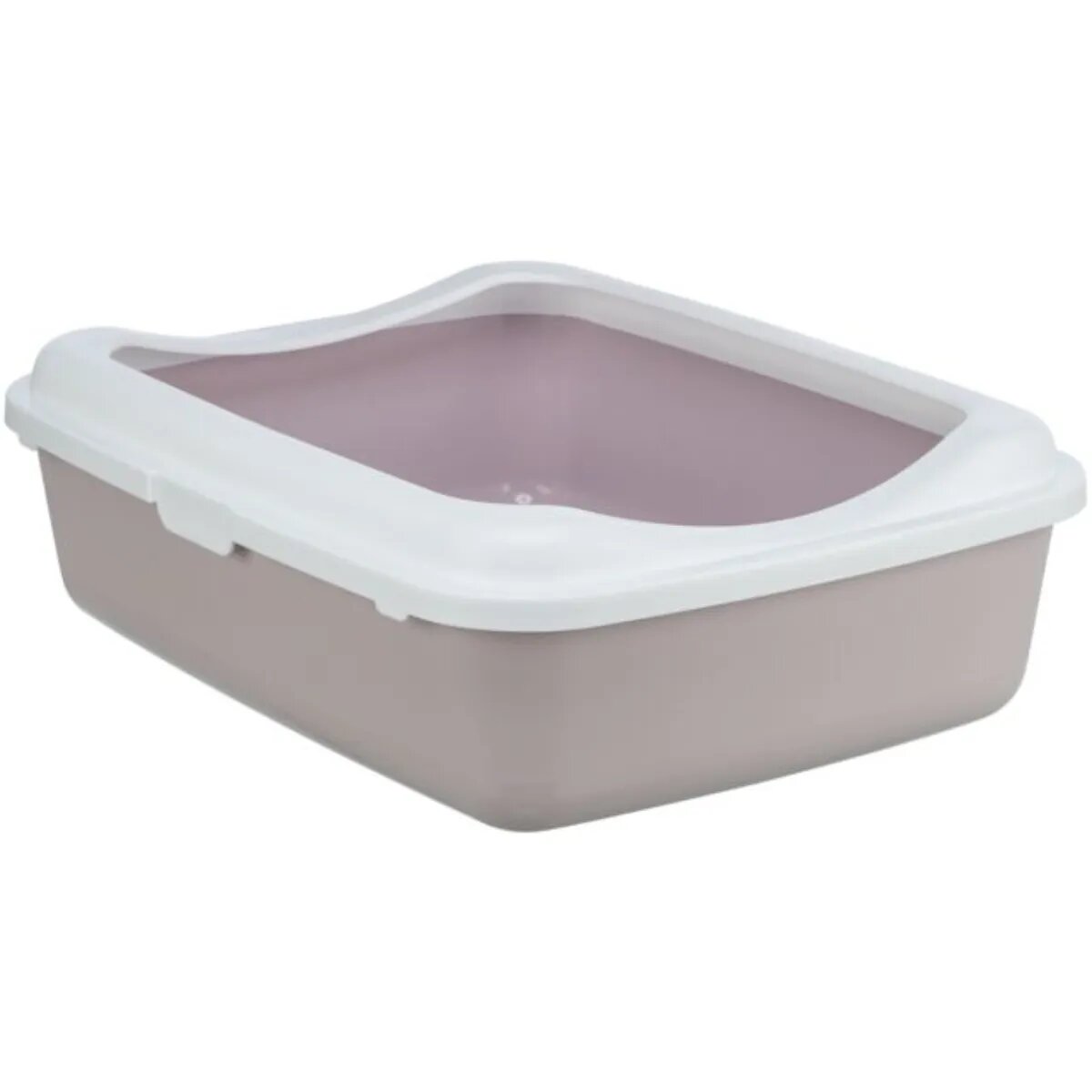 Trixie Classic litieră pisici cu ramă alb și lila 37x15x48 cm