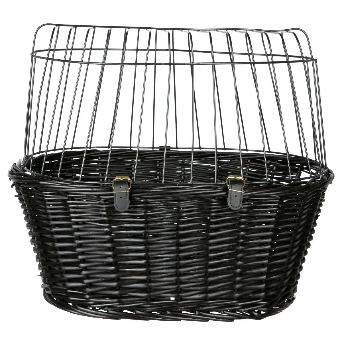 Trixie coș bicicletă câini și pisici XS(max. 5kg) răchită deschidere superioară negru 50 x 41 x 35 cm