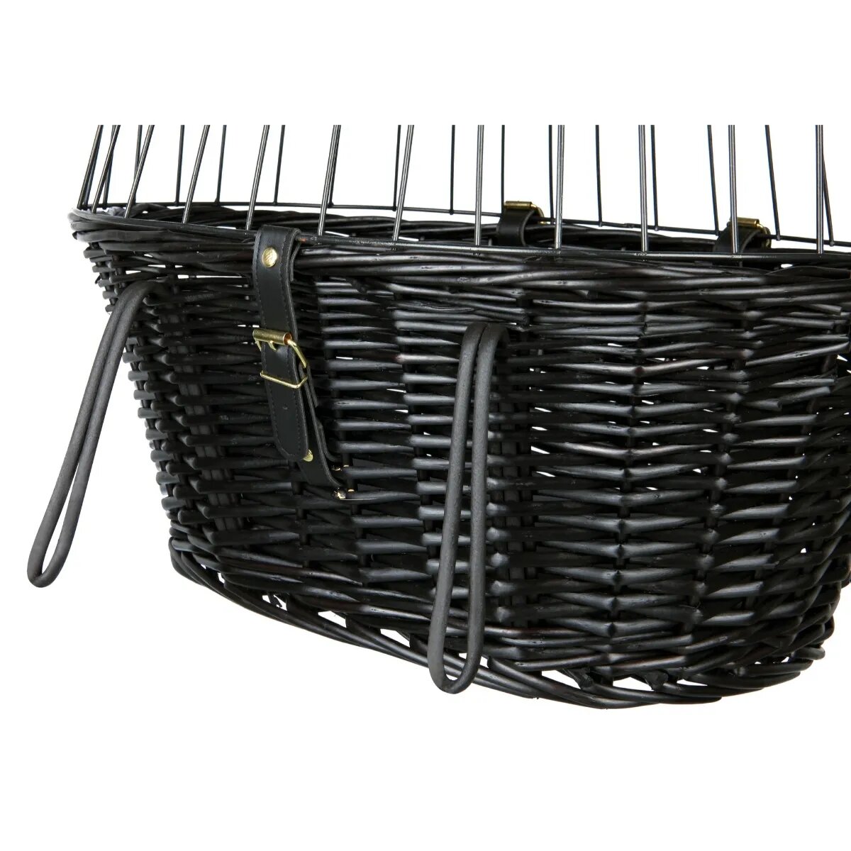 Trixie coș bicicletă câini și pisici XS(max. 5kg) răchită deschidere superioară negru 50 x 41 x 35 cm