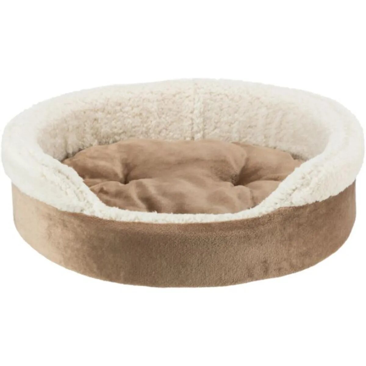 Trixie Cosma coș rotund câini pluș pernă reversibilă antiderapant bej și maro 70x55cm