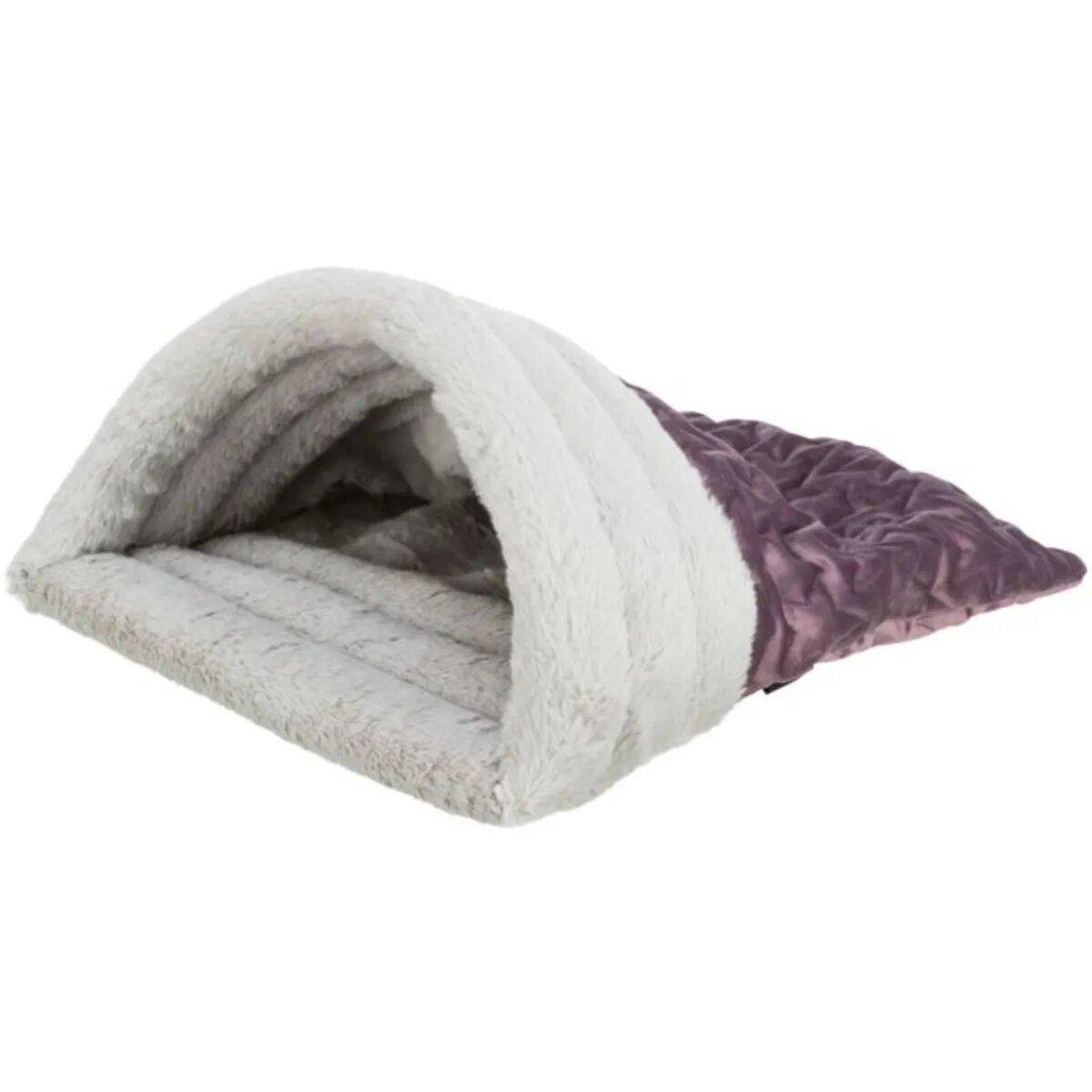 Trixie Cuddly Bag Estelle pătură ovală pisici plus mov și gri 34 x 20 x 45 cm