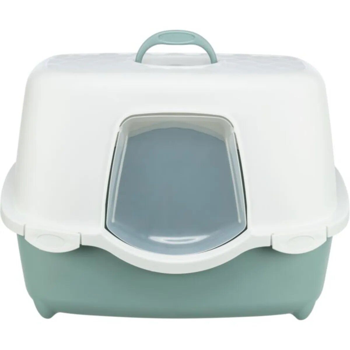 Trixie Davio Top litieră acoperită pisici cu filtru alb și verde 56x39x39 cm