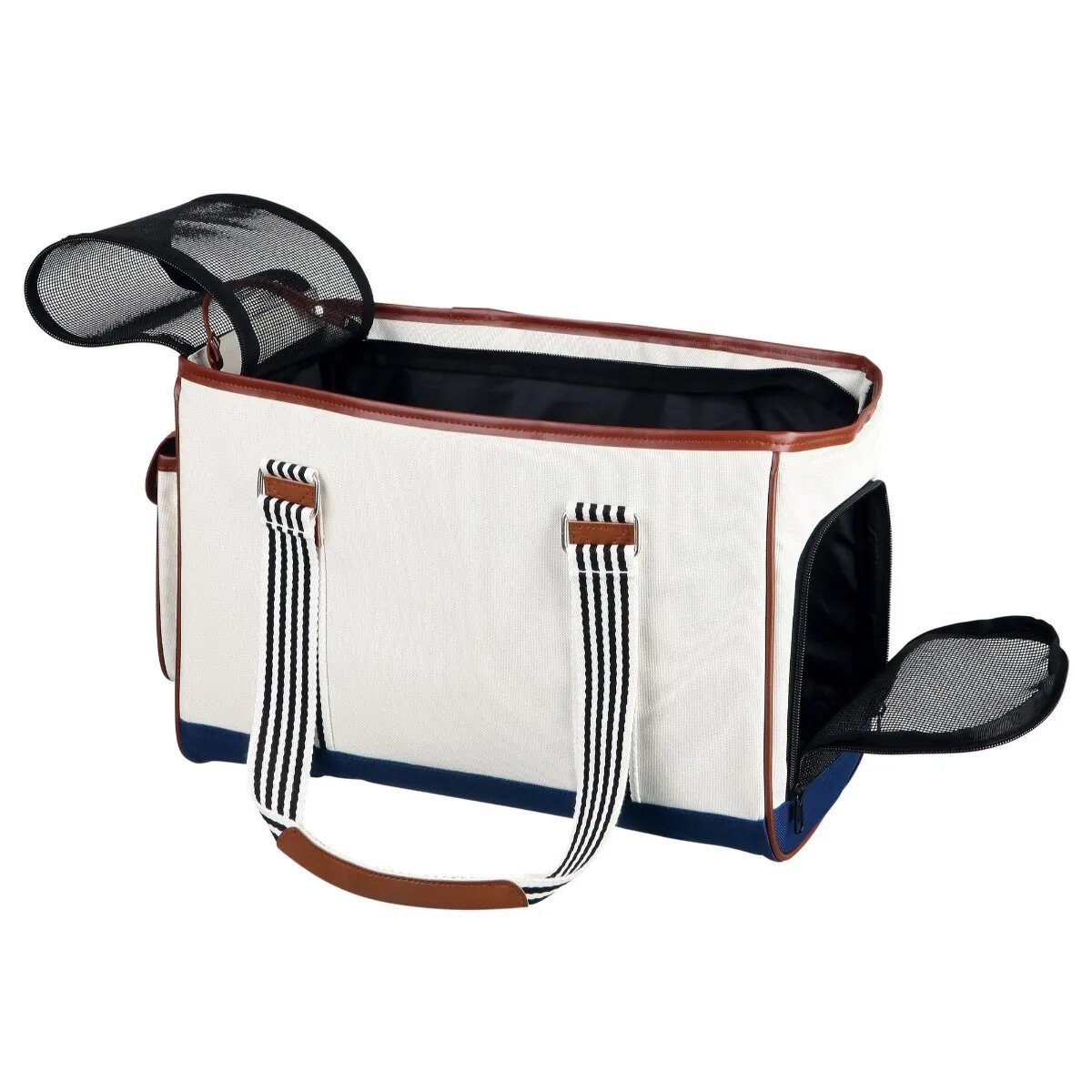Trixie Elisa geantă transport câini și pisici XS(max. 5kg) poliester deschidere frontală&superioară cu buzunare alb 26 x 20 x 41 cm