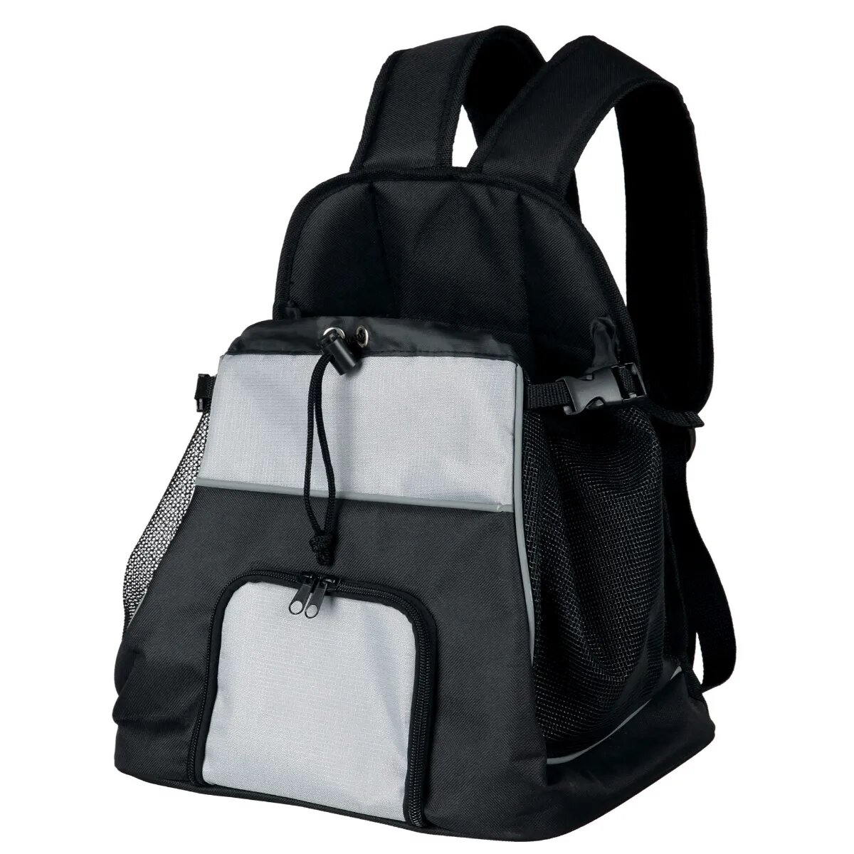 Trixie geantă transport câini și pisici XS(max. 5kg) nylon deschidere frontală&laterală cu rotile negru și gri 32 x 37 x 24 cm