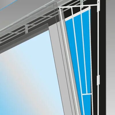 Trixie Grilaj Vertical Protecție Geam Rabatabil pentru Pisici 62 x 16/8 cm