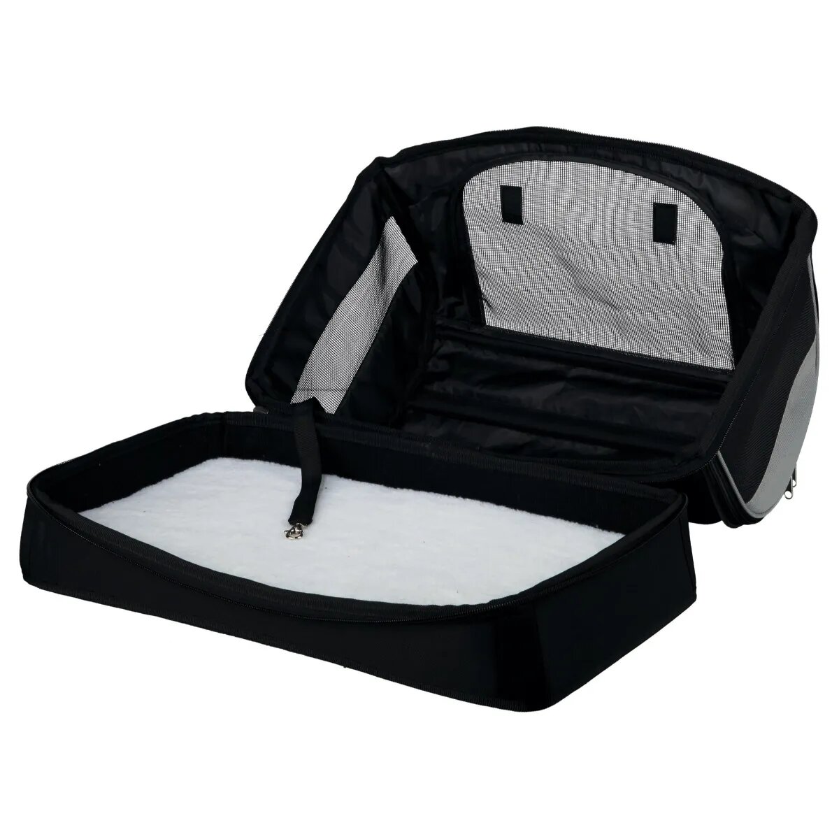 Trixie Holly geantă transport câini și pisici XS-M(max. 15kg) poliester deschidere frontală&laterală cu buzunare negru și gri 30 x 30 x 50 cm