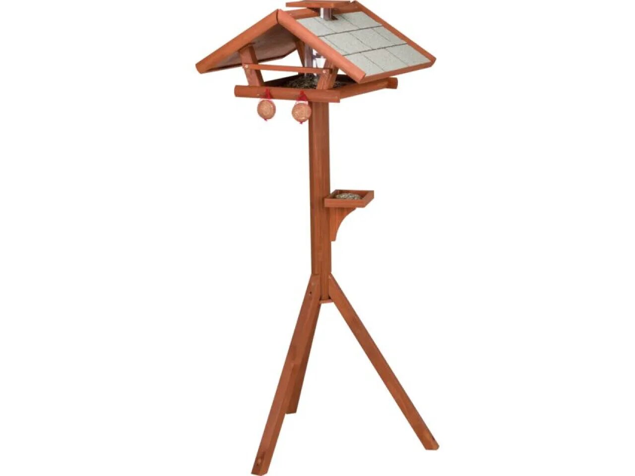 Trixie hranitor exterior cu stativ pasari lemn de pin maro 55 x 27 x 53 cm hranitor exterior cu stativ pasari lemn de pin maro