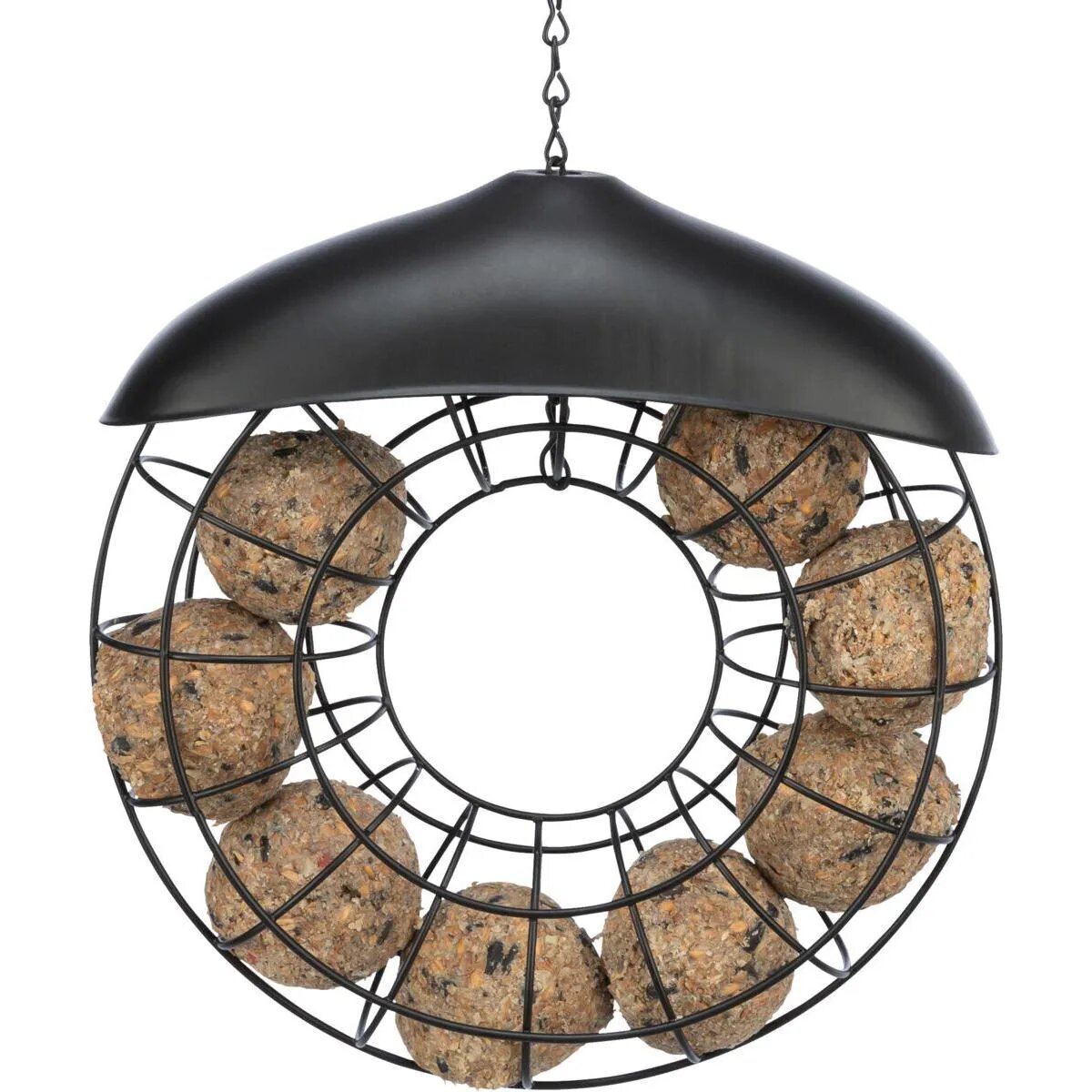 Trixie hranitor exterior Fat Ball pasari metal negru 24cm