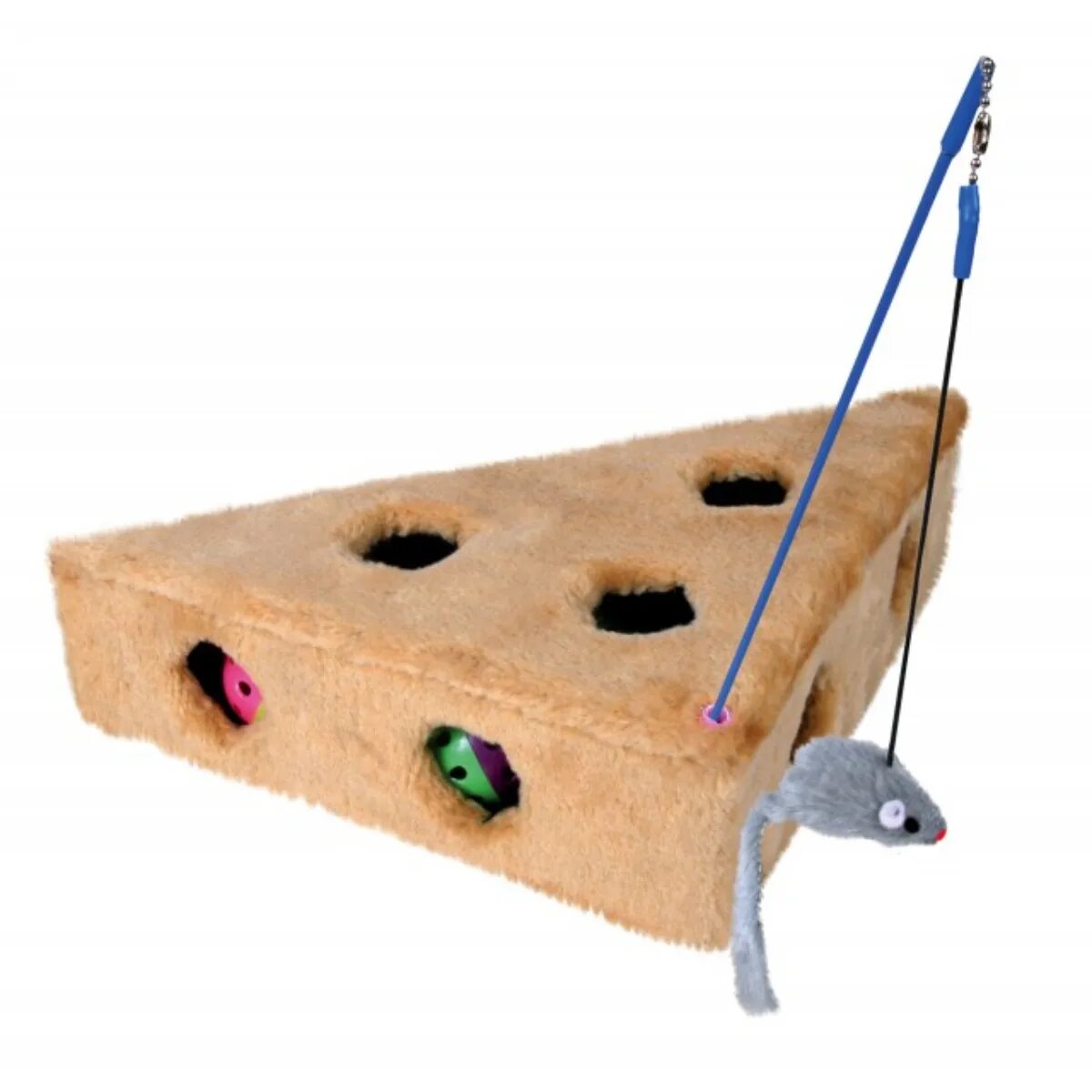 Trixie jucărie cașcaval și 3 mingi pisici multicolor