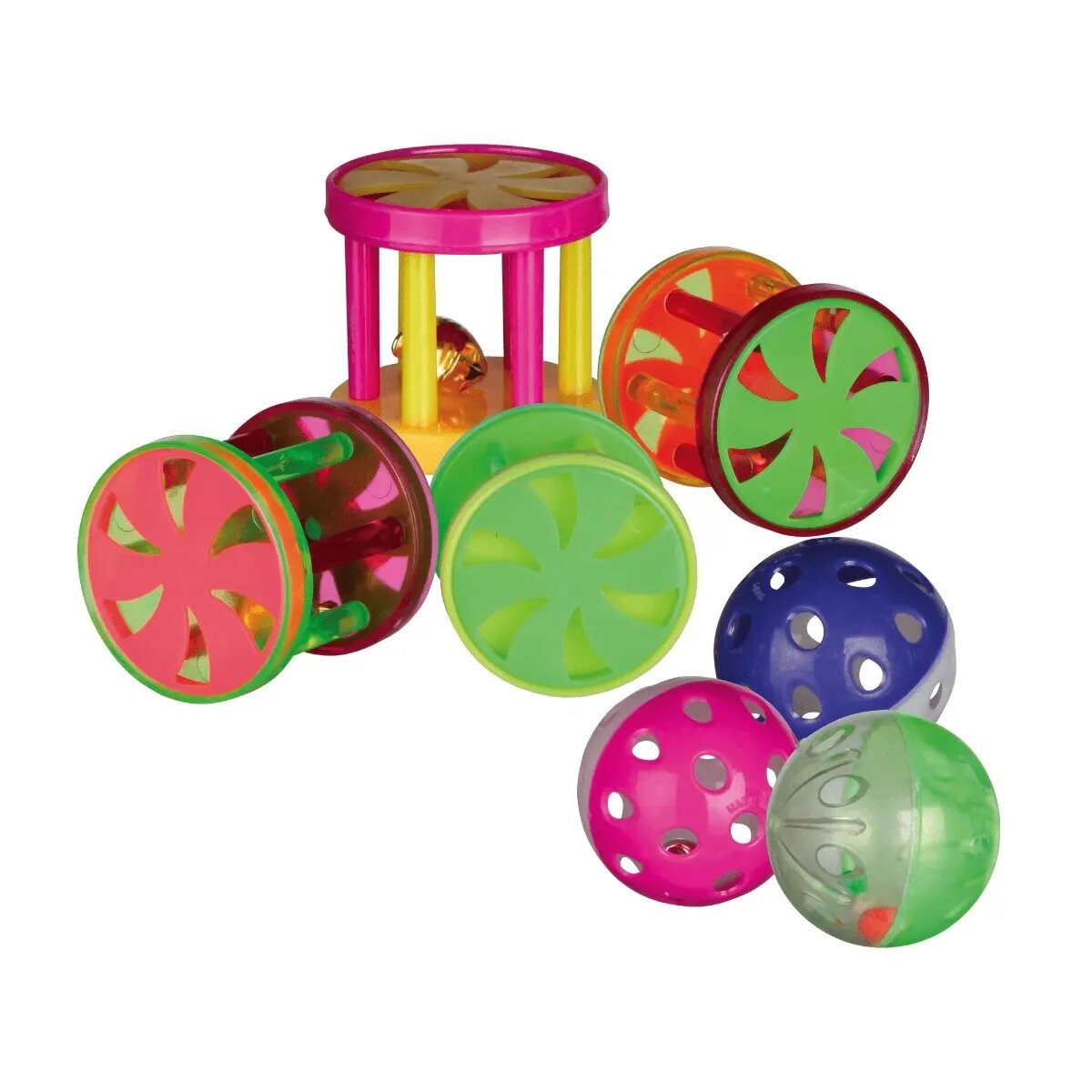 Trixie jucărie cu clopoțel pisici plastic multicolor 4.5cm