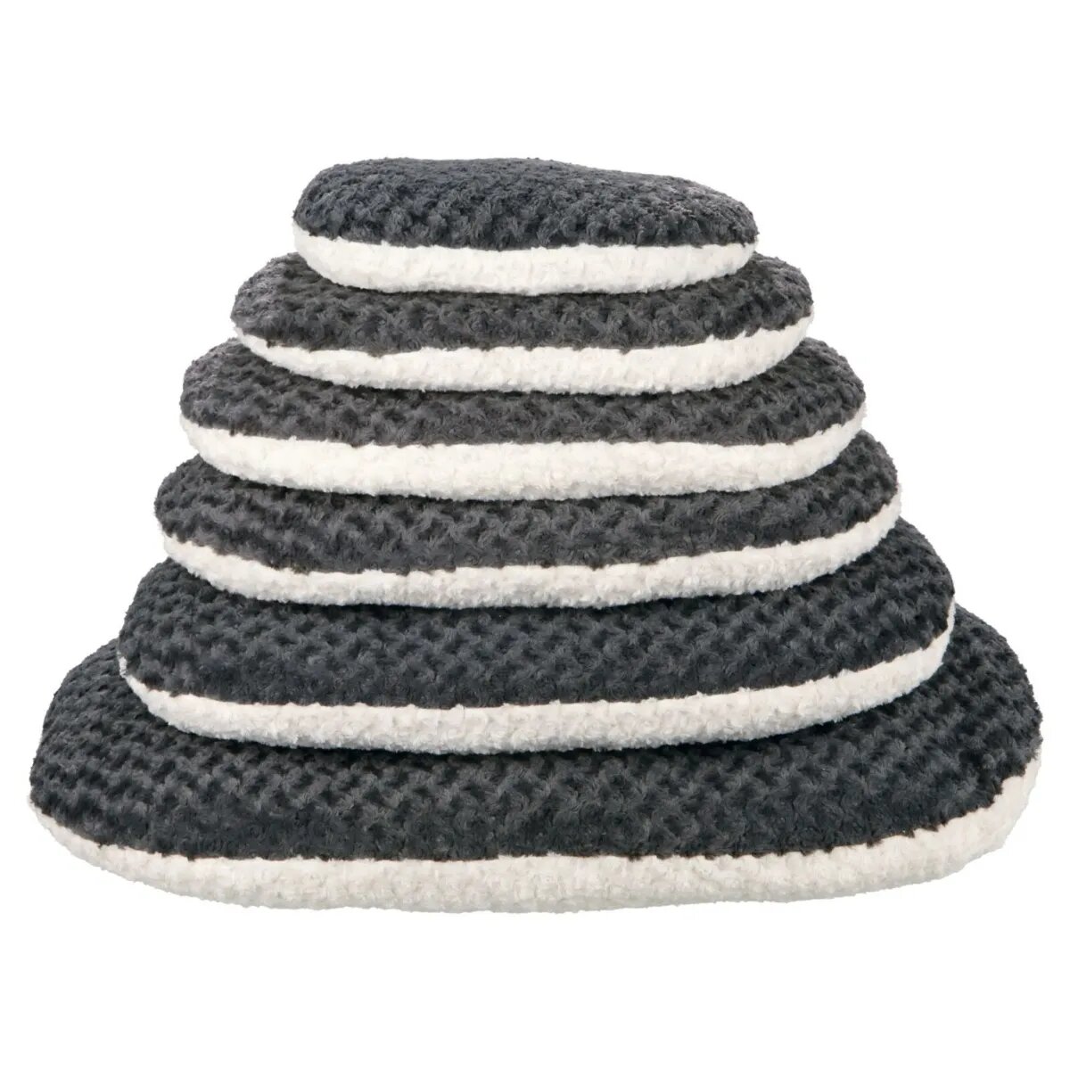 Trixie Kaline pernă ovală câini și pisici XS poliester gri și crem 44 x 31 cm