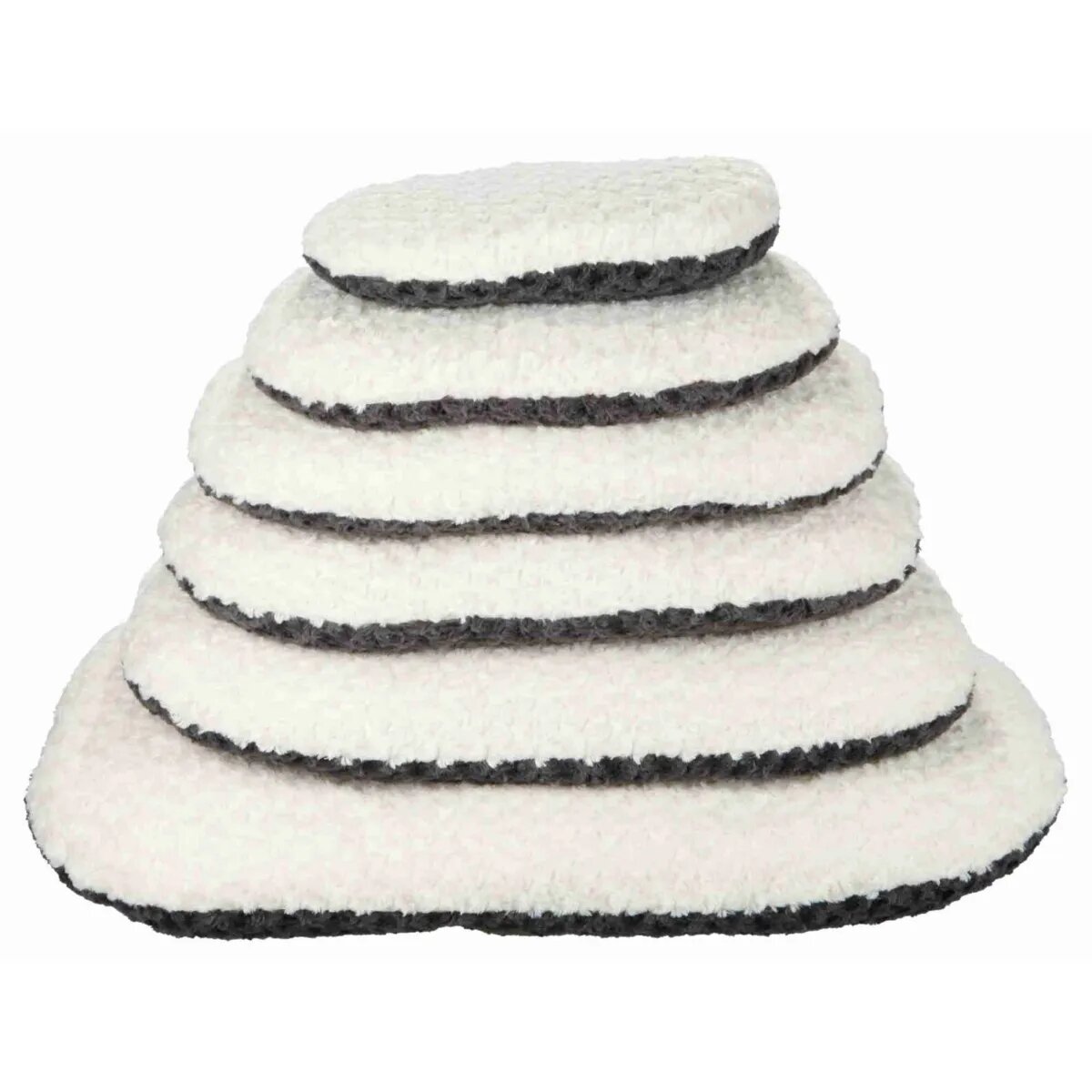 Trixie Kaline pernă ovală câini și pisici XS poliester gri și crem 44 x 31 cm