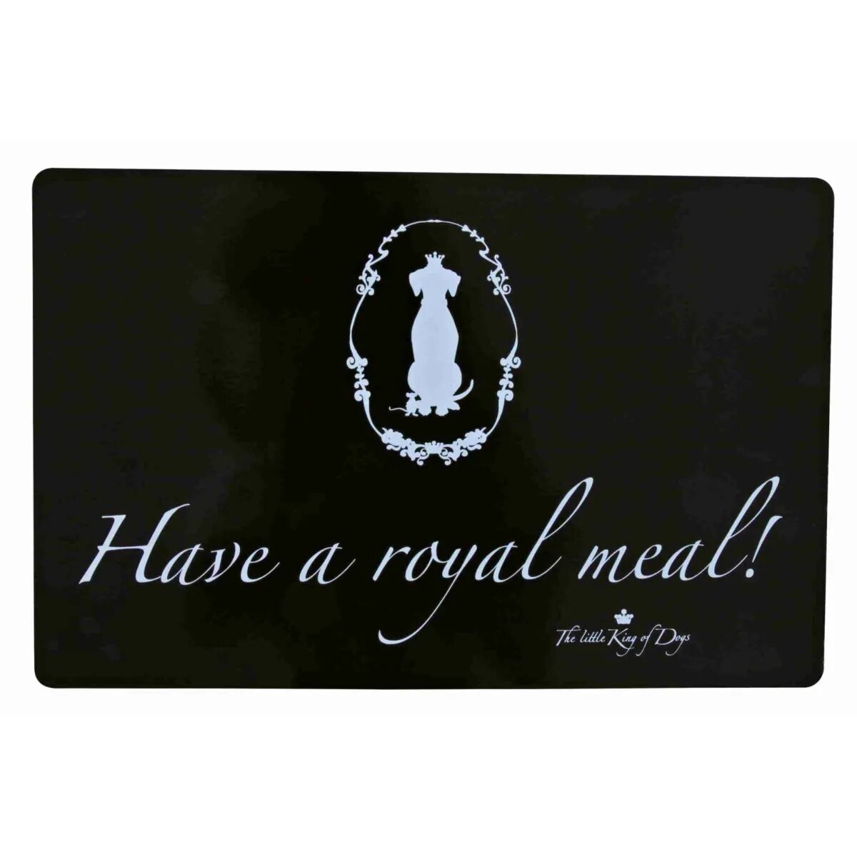 Trixie King of Dogs covoraș câini dreptunghiular antiderapant plastic negru 1buc 44x28cm