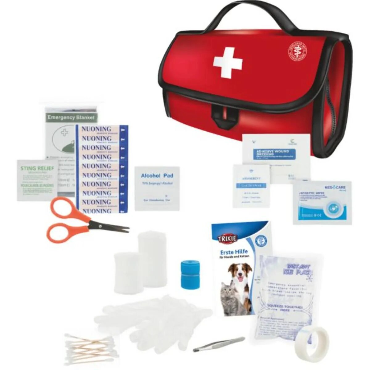 Trixie Kit Primul Ajutor 17 accesorii Trusa de Prim Ajutor câini și pisici