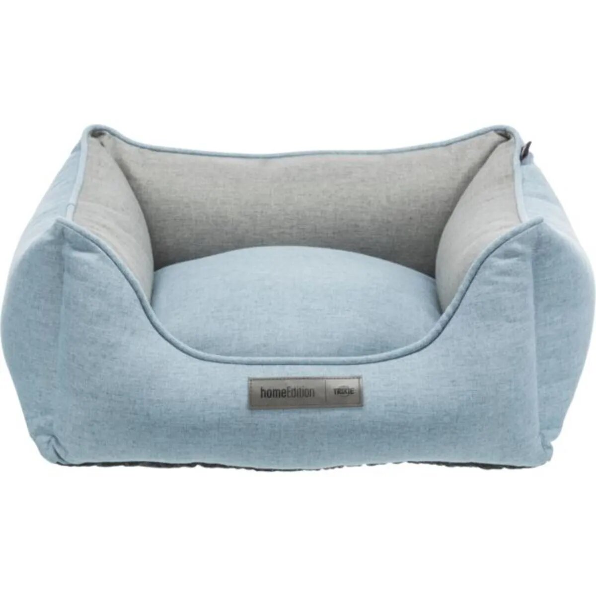 Trixie Lona pat dreptunghiular câini poliester pernă reversibilă antiderapant albastru și gri 80x60cm