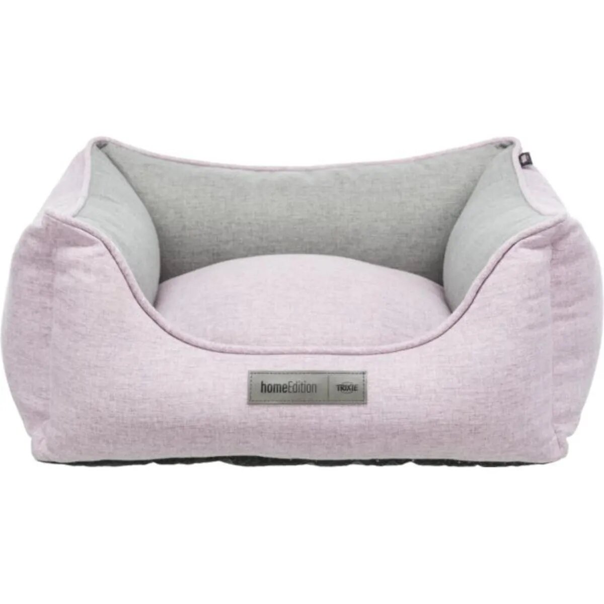 Trixie Lona pat dreptunghiular câini poliester pernă reversibilă antiderapant roz și gri 80x60cm