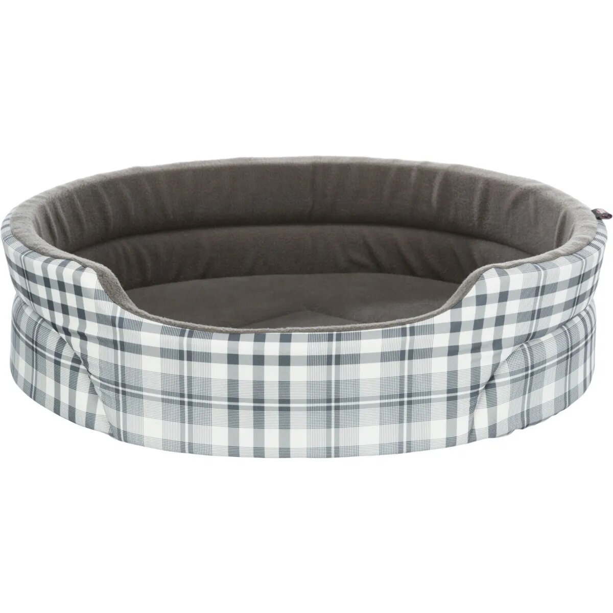 Trixie Lucky coș oval câini și pisici poliester imprimeu geometric pernă reversibilă gri Lucky coș oval câini S-M poliester imprimeu geometric pernă reversibilă gri 65 x 55 cm