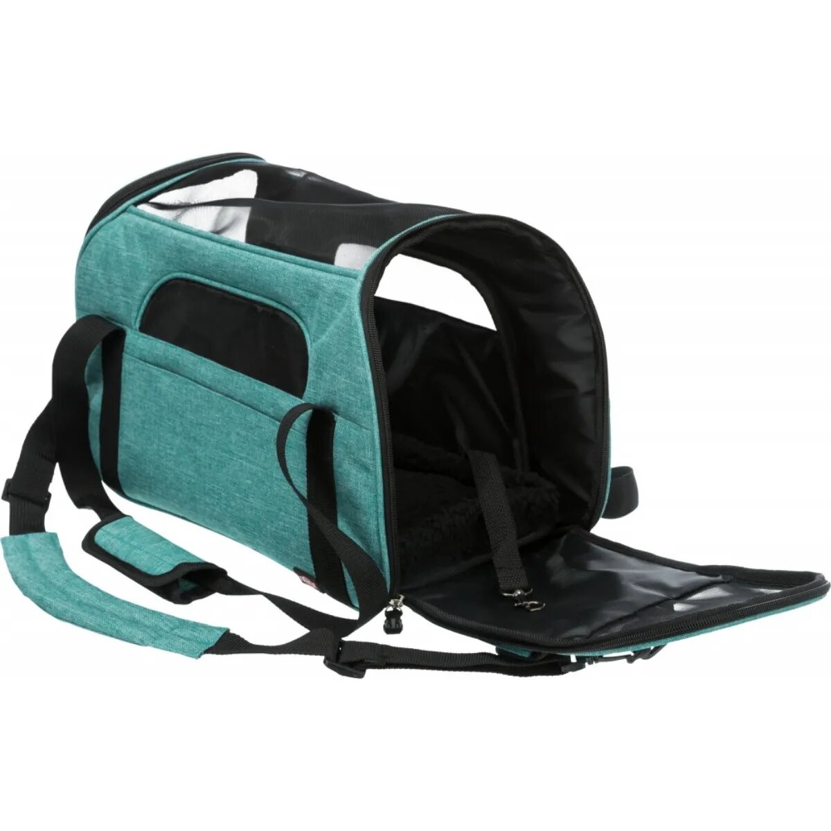 Trixie Madison geantă transport câini și pisici poliester deschidere laterală cu curea de umăr cu buzunare Madison geantă transport câini și pisici XS-S(max. 7kg) poliester deschidere laterală cu curea de umăr verde 25 x 33 x 50 cm