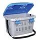 Trixie Midi Capri cușcă transport câini și pisici XS(max. 5kg) plastic deschidere superioară cu curea de umăr albastru și gri 44 x 33 x 32 cm