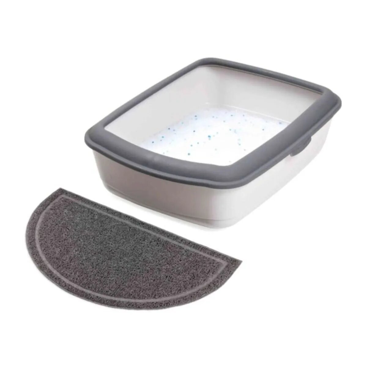 Trixie Non-slip covoraș litieră semicircular pisici antracit 59x35 cm