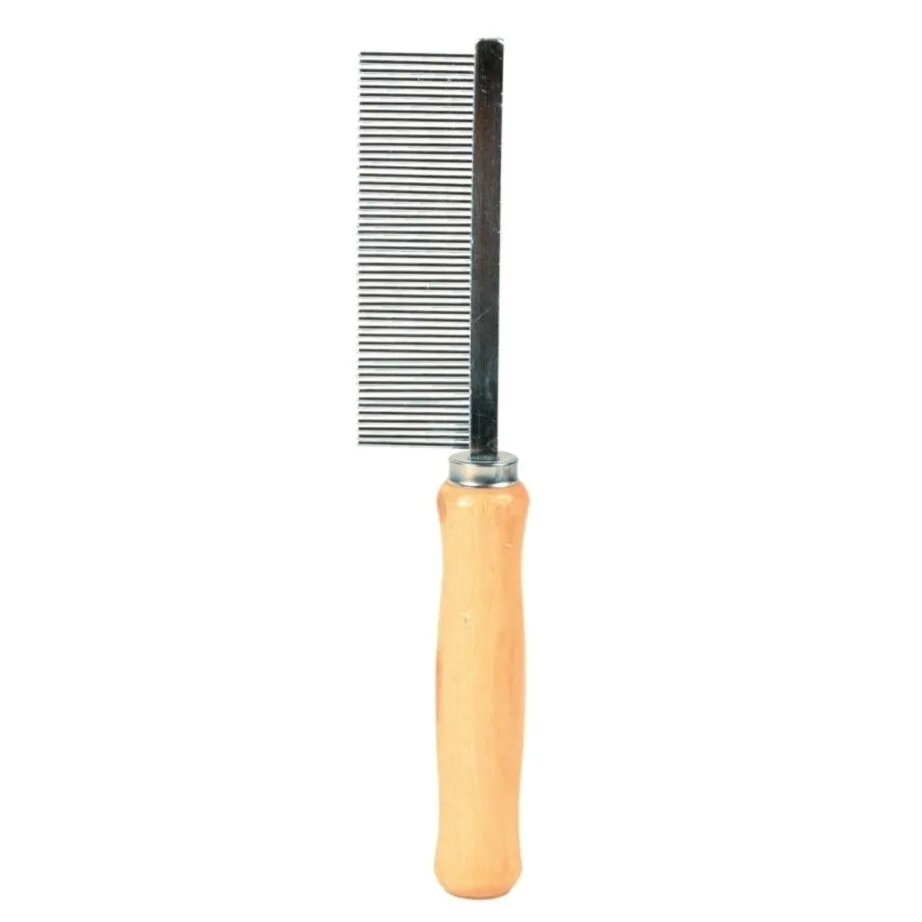 Trixie pieptăn câini cu mâner dinți deși metal 17cm