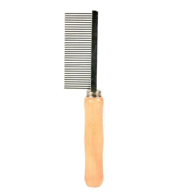 Trixie pieptăn câini cu mâner dinți rari metal 18cm