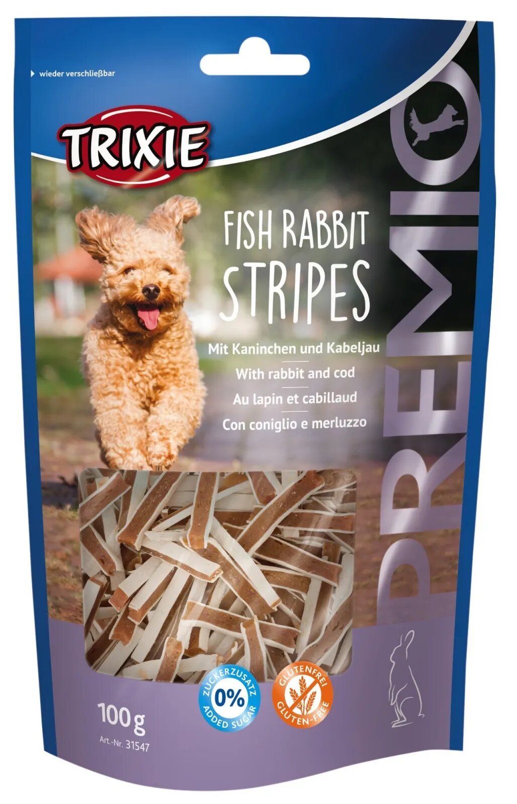 Trixie Premio Fasii cu Carne de Iepure si Cod 100 g