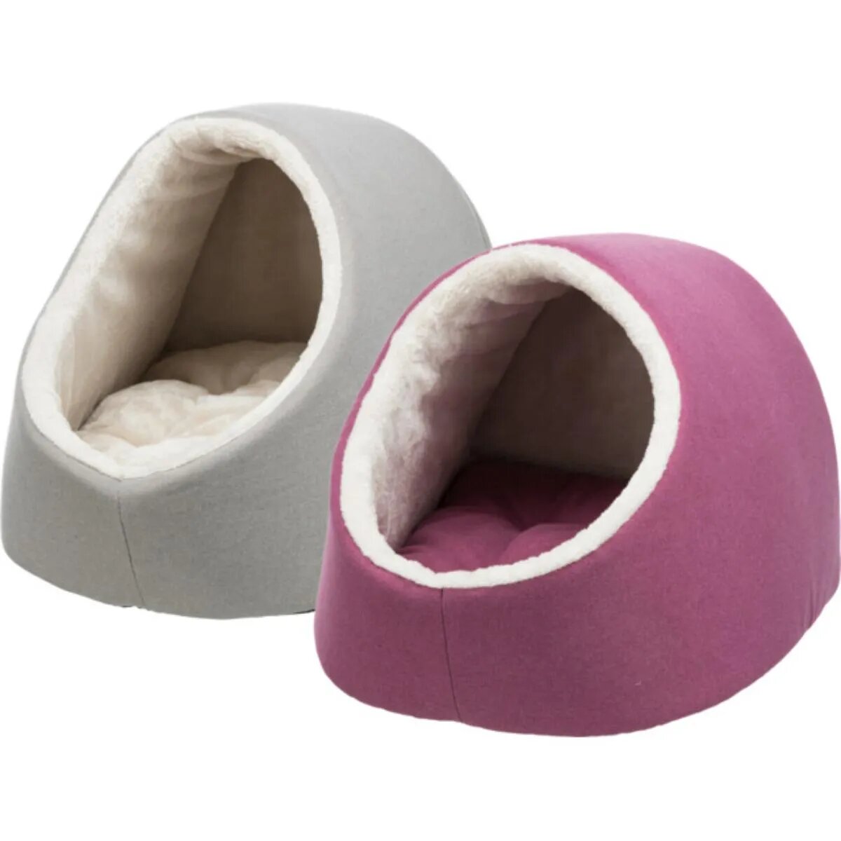 Trixie Salva căsuța câini și pisici pluș pernă reversibilă antiderapant crem și fucsia 41x30cm
