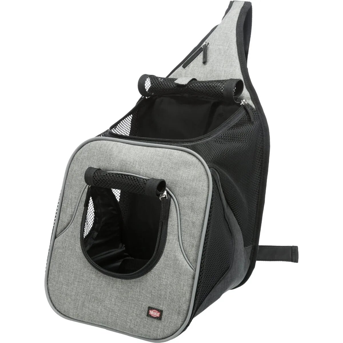 Trixie Savina rucsac transport câini și pisici XS-S(max. 10kg) poliester deschidere frontală&superioară negru și gri 30 x 26 x 33 cm