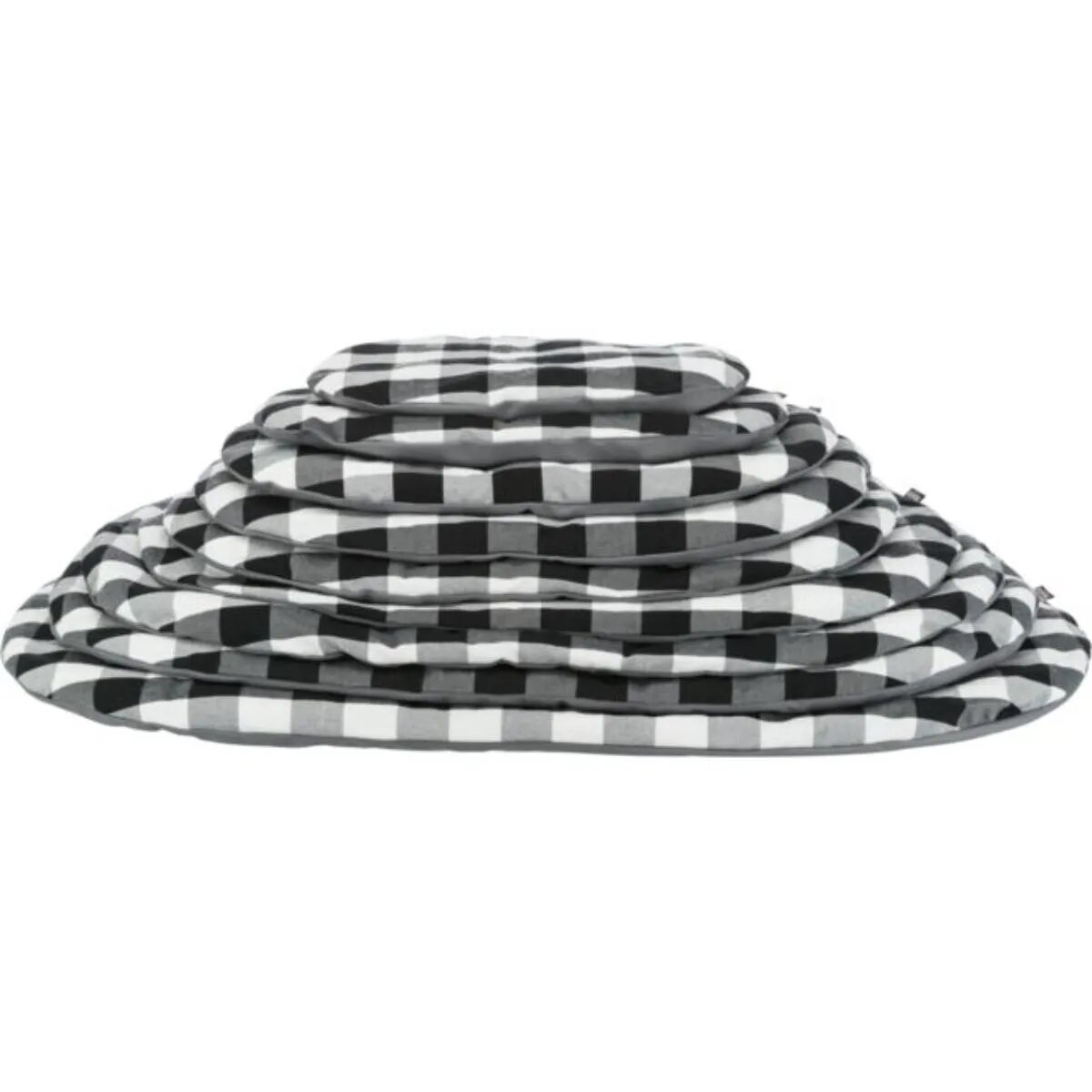 Trixie Scoopy saltea ovală câini bumbac imprimeu geometric husă detașabilă alb și negru 47x31cm