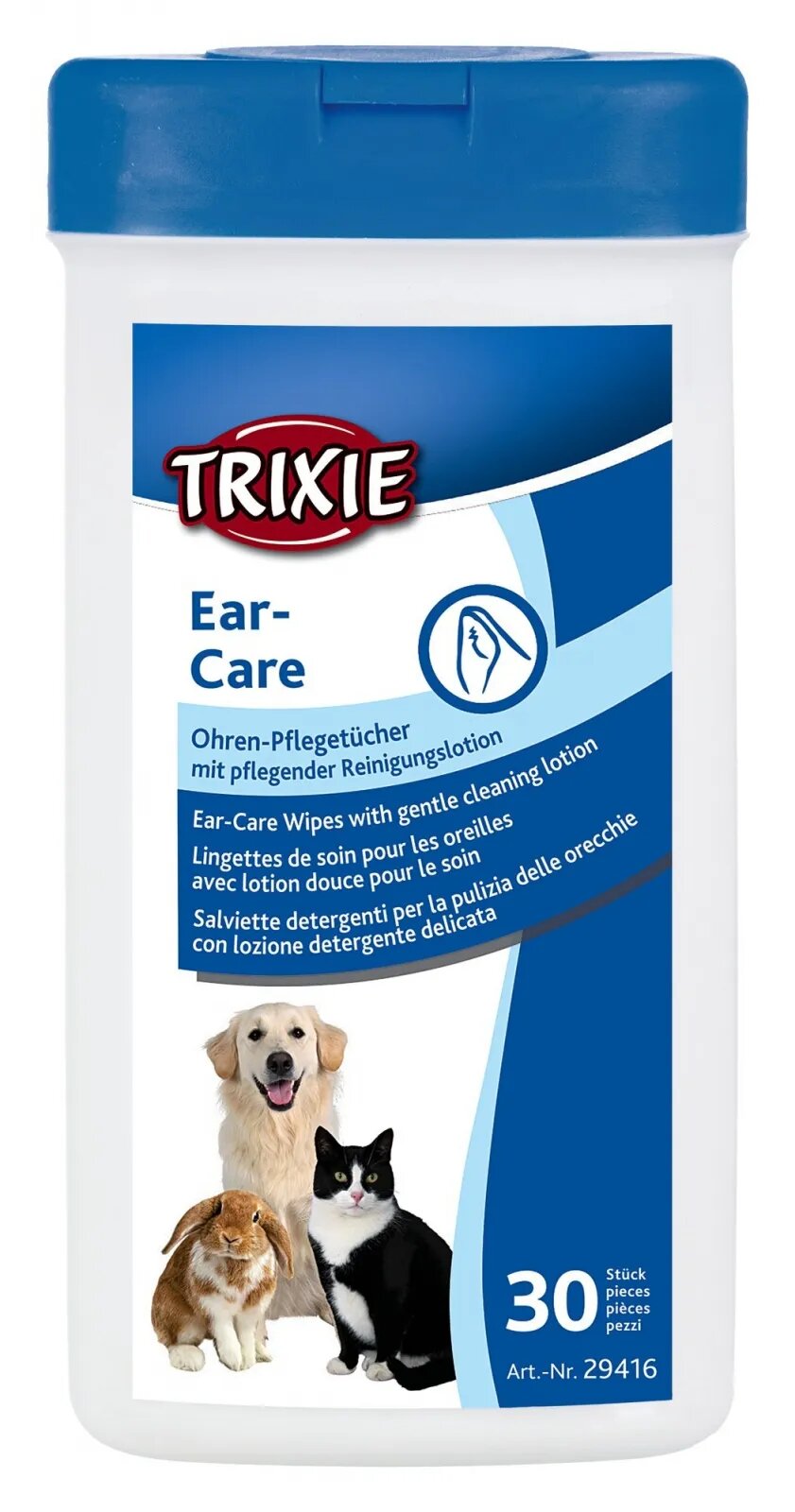 Trixie șervețele igiena urechilor câini și pisici Aloe Vera cutie 30buc