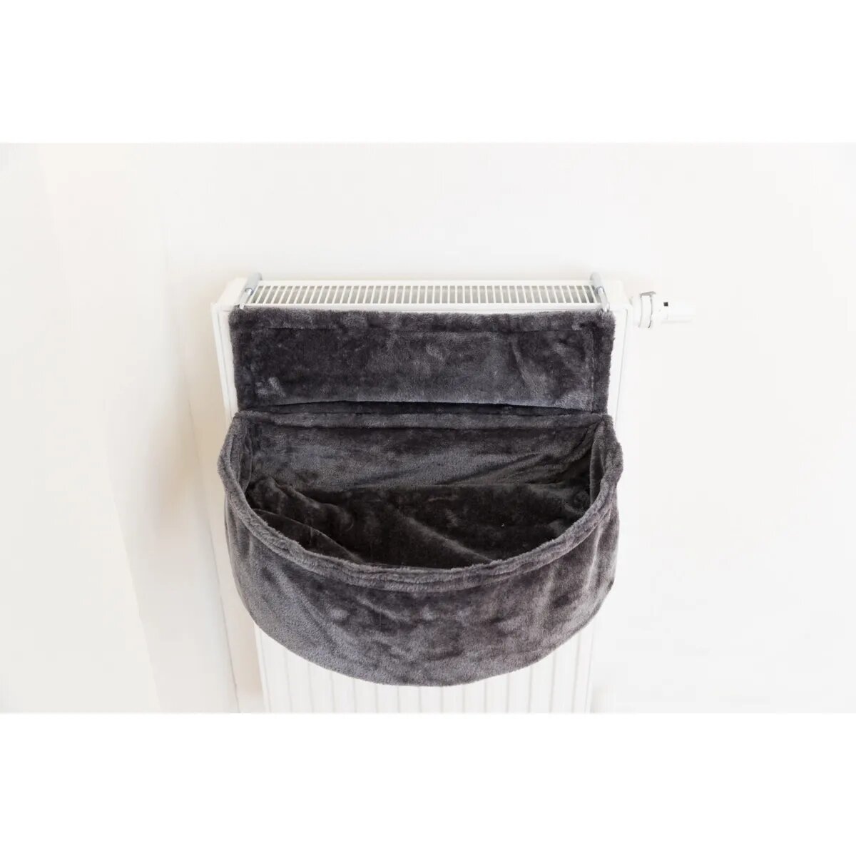 Trixie sezlong pentru calorifer oval pisici pluș pernă reversibilă gri 55 x 15 x 36 cm