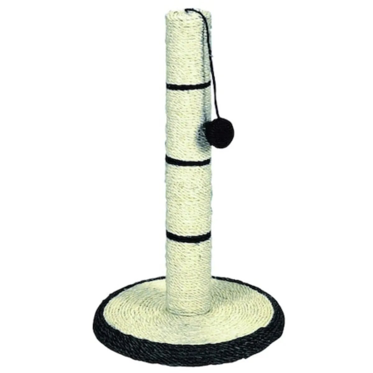 Trixie sisal plat cu stâlp și jucărie pisici negru 50 x 31cm