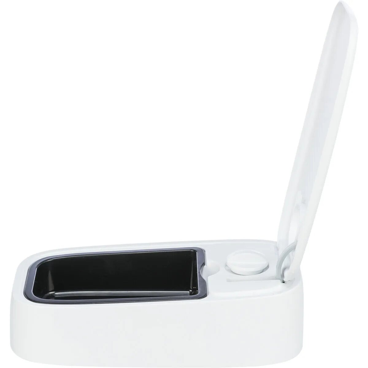 Trixie TX1 hrănitor automat câini 1 bol dreptunghiular programabil cu răcire (acumulator frigorific) plastic alb S-L(0.3l 24x7cm)