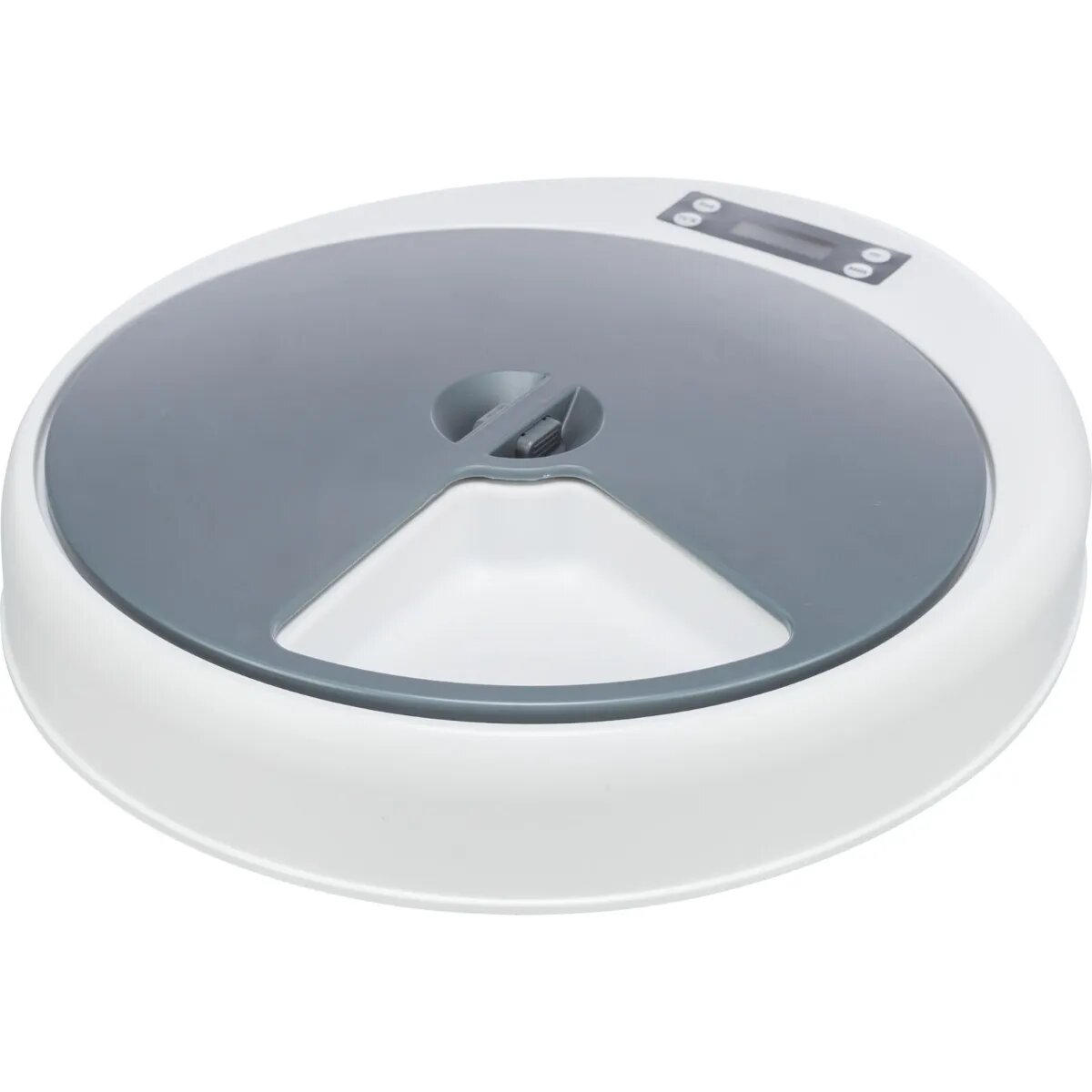 Trixie TX5 hrănitor automat câini 1 bol asimetric programabil plastic TX5 hrănitor automat câini și pisici 1 bol asimetric programabil plastic alb și gri XS(1.25l 33x5cm)