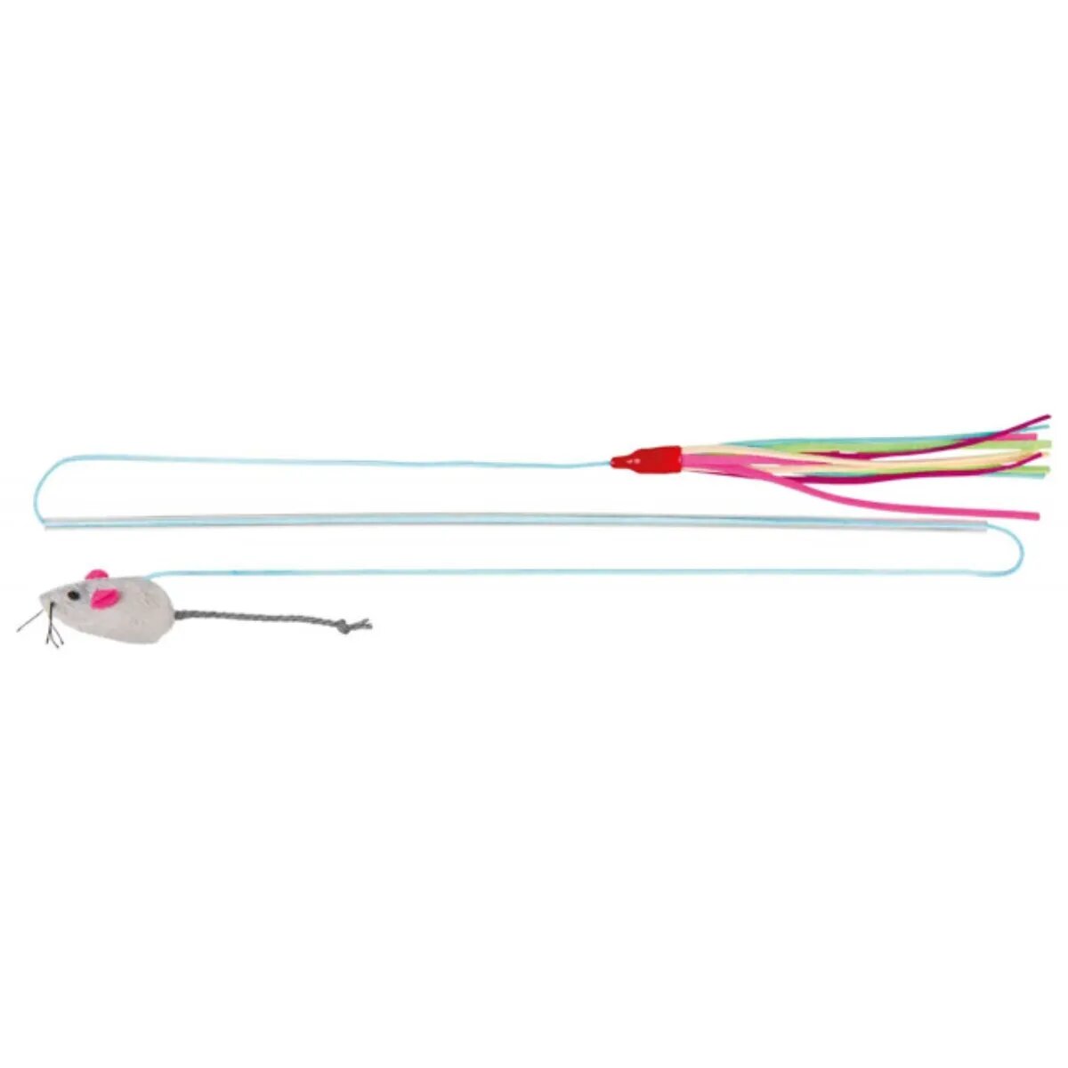 Trixie undiță cu 2 jucării pisici plastic multicolor 40 cm