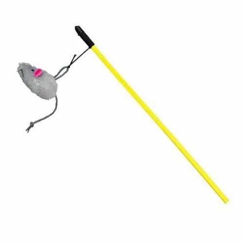 Trixie undiță cu șoarece jucărie pisici pluș multicolor 50cm